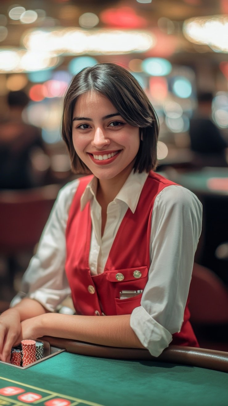 Live casino gameplay on desktop and mobile view